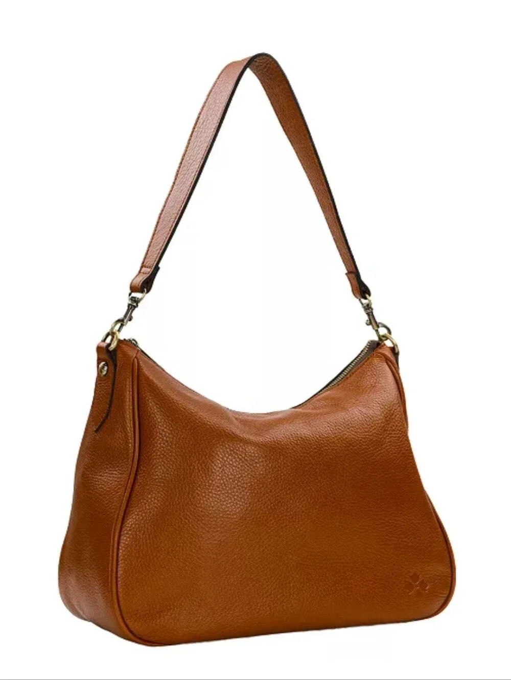 Patricia Nash Saddle Shoulder Bag in Cognac Brown And Detachable Crossbody Strap